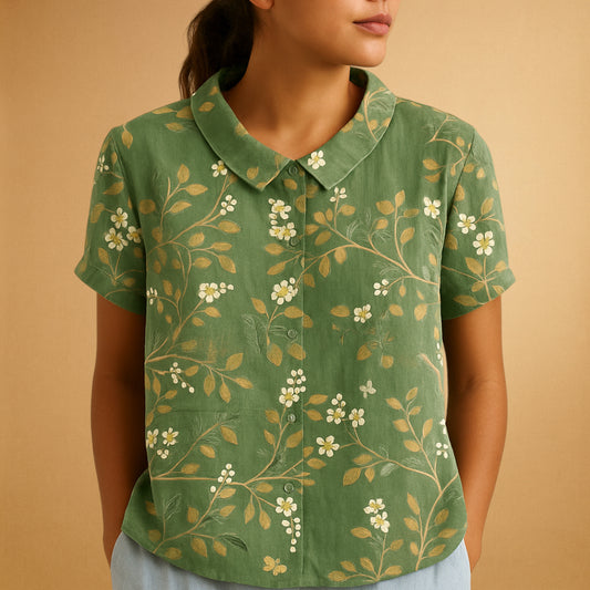 Women’s Floral Blouse | Short Sleeve