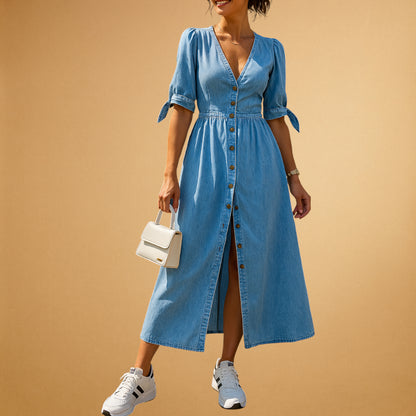 Women’s Casual Denim Dress | Midi